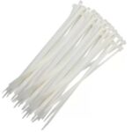 abracadeira lacre nylon 280 x 3.5mm branca com 100 pc fertak