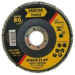 disco de desbaste fertak flap disc maxi n 80 115 x 22mm 4.5