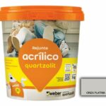 rejunte quartzolit acrilico 1kg cinza platina